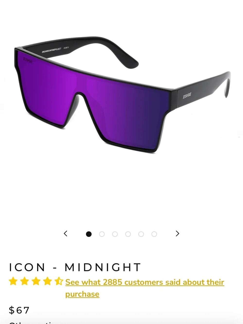 II savage midnight sunglasses and sleeve pouch